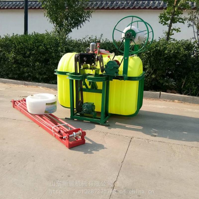 悬挂后置式打药机 大宽幅折叠杆喷药机 300L自动卷管小四轮打药机