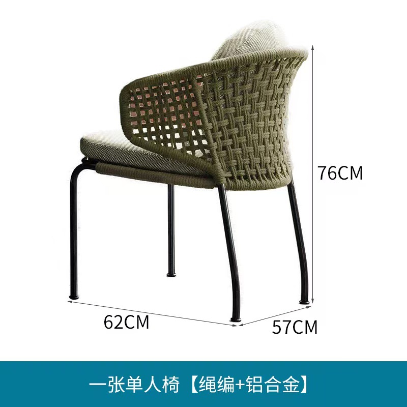 Mesa y silla al aire libre patio nórdico casera simple balcón de tres piezas al aire libre mesa y silla de comedor