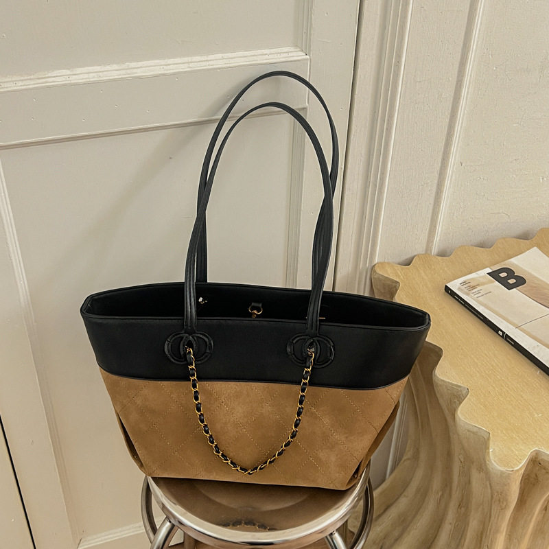 Túi tote nữ da PU cao cấp thiết kế tối giản dáng shopping bag dung lượng lớn đi làm — Màu vàng nâu không có mặt dây chuyền, Màu xanh lá cây không có mặt dây chuyền, Màu xám không có mặt dây chuyền, kaki không có mặt dây chuyền chi tiết 9