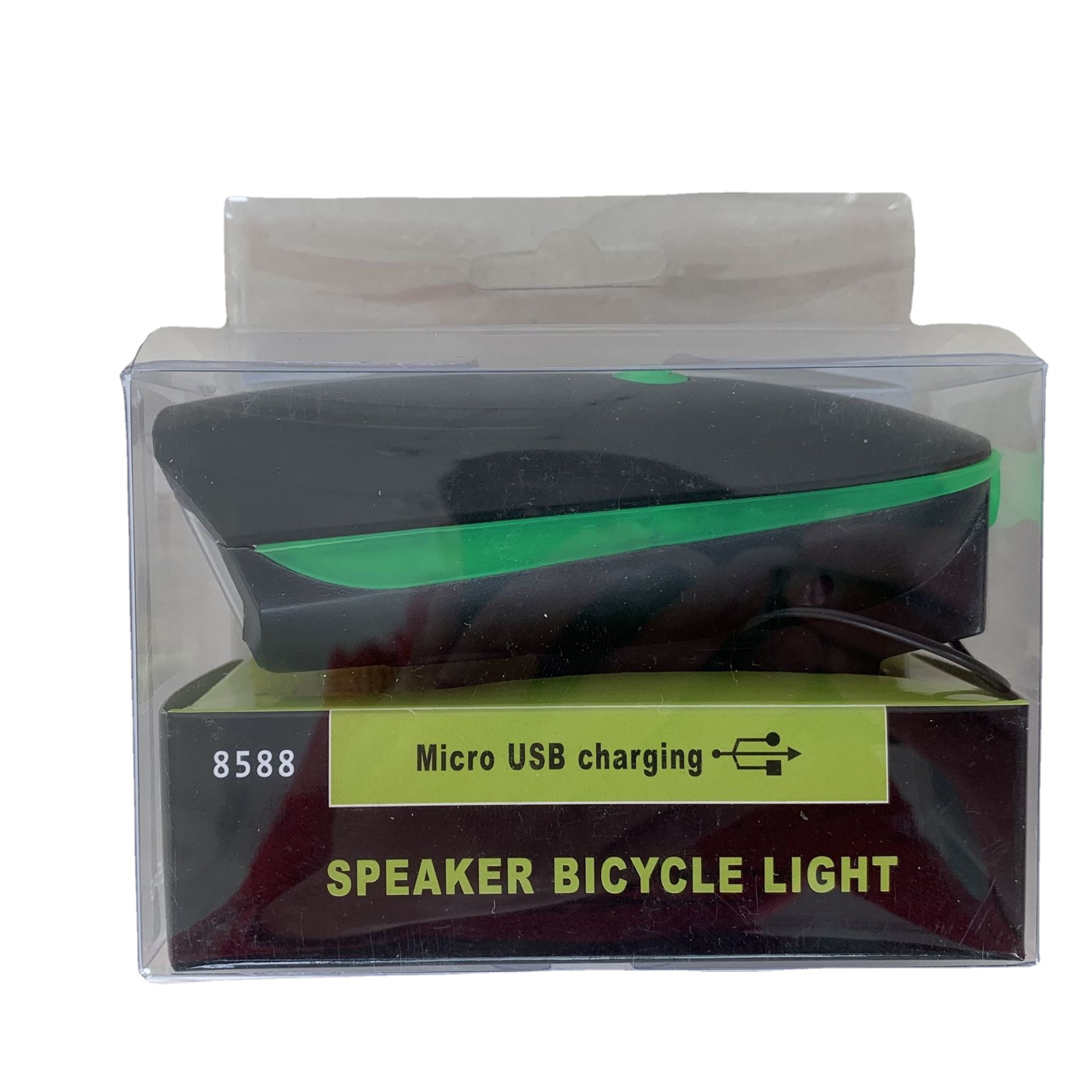 USB recargable luz de la bicicleta Noche de equitación cuerno faro bicicleta de montaña cuerno eléctrico luz dos en uno lámpara cuerno campana