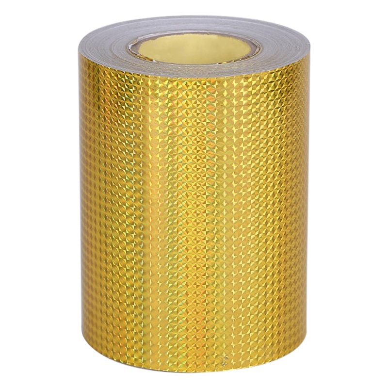 Etiquetas láser holográficas autoadhesivas en rollo, venta al por mayor, material autoadhesivo dorado, etiquetas lisas.