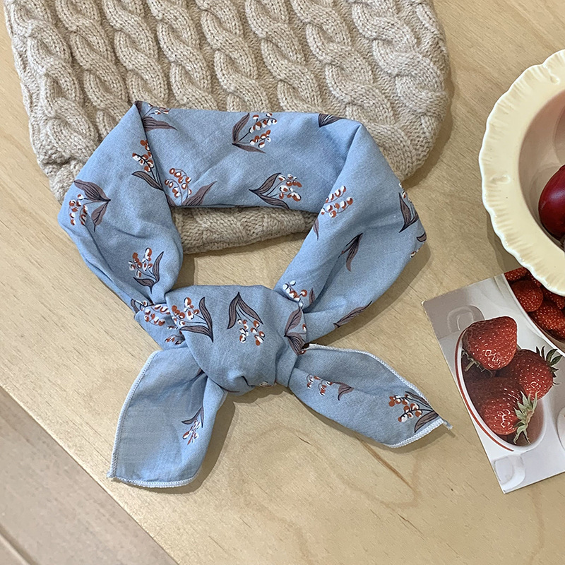 Bufandas de seda de algodón y lino correa de cabello pequeña toalla cuadrada para mujeres primavera y otoño nueva moda coreana bufandas calientes de cuello bufandas