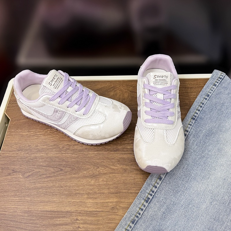 Zapatos de entrenamiento de alta calidad de malla transpirable de color de primavera y verano de 2026 nuevas zapatillas de deporte casuales de moda retro