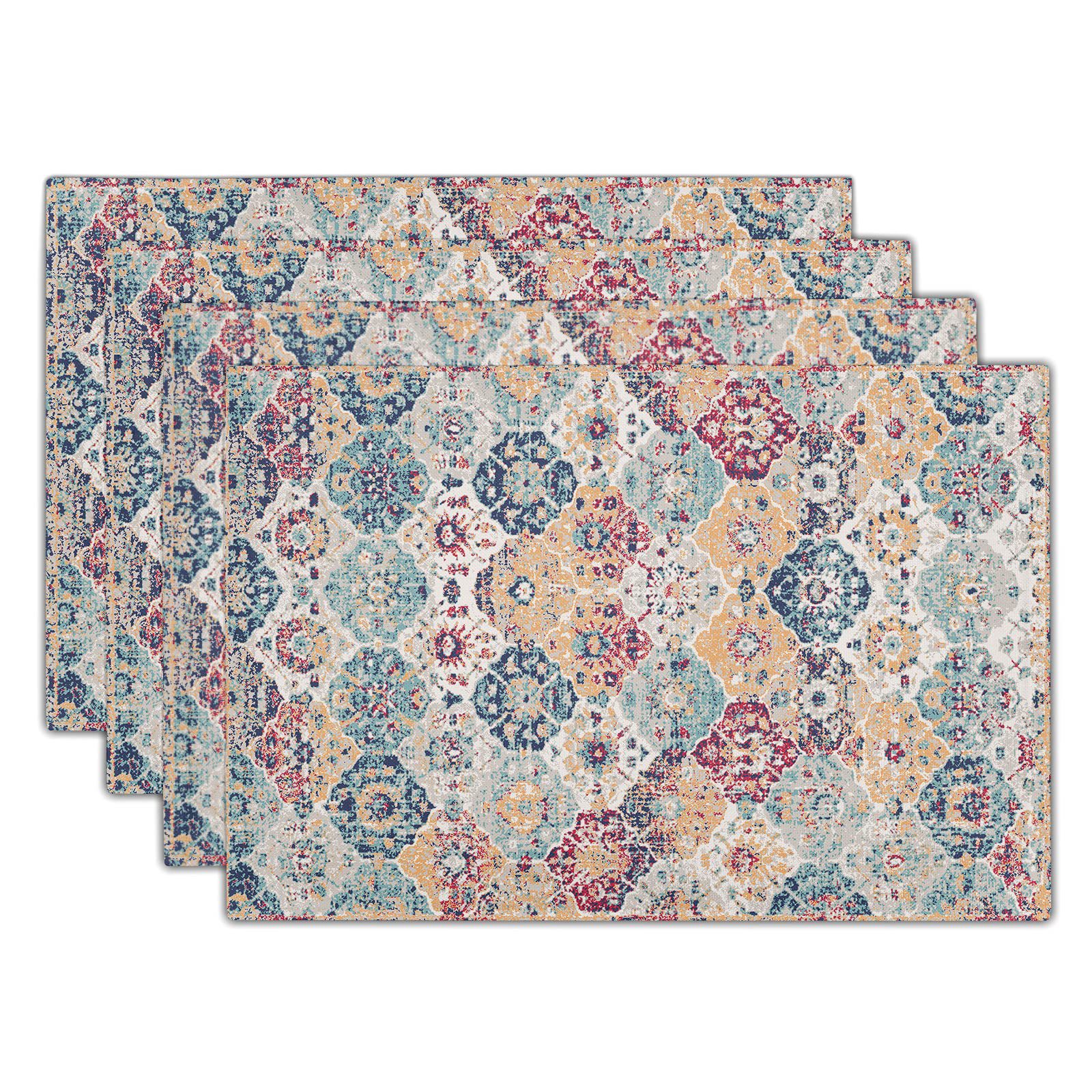 almohadillas bohemias exóticas almohadillas de lino lavables almohadillas de mesa de tela totem almohadillas de aislamiento térmico impresas almohadillas de taza antideslizantes