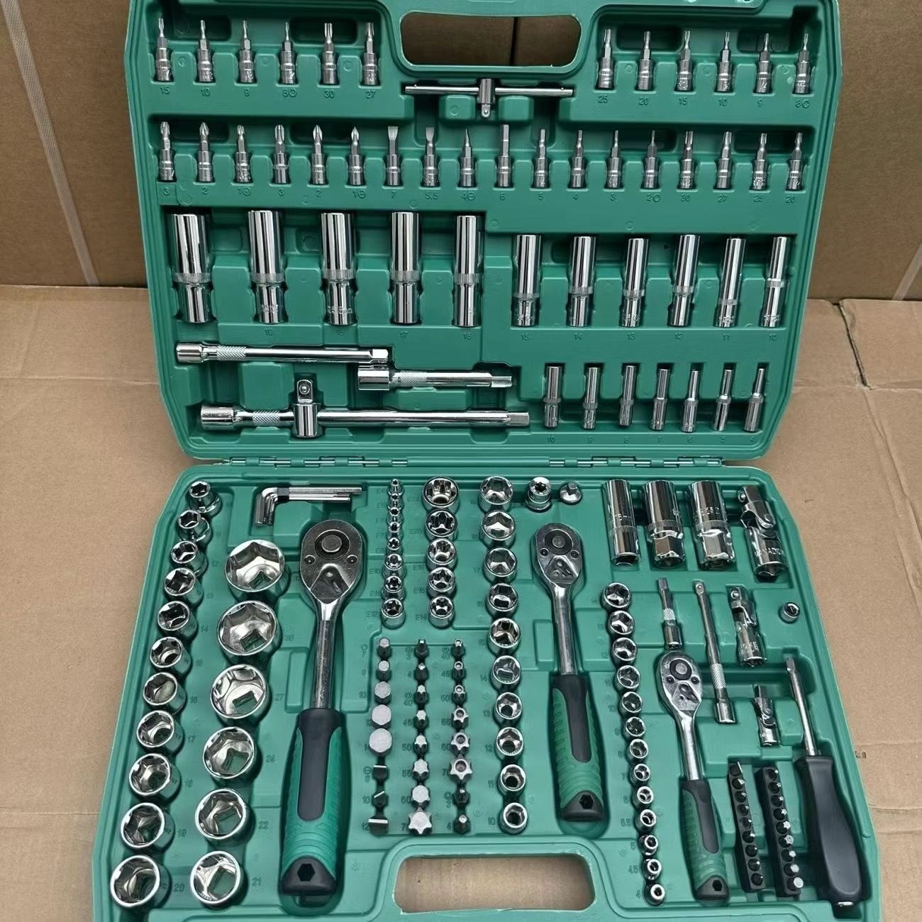 216 conjuntos de herramientas de reparación de automóviles reparación de automóviles llave de manguito conjunto trinquete combinación de llave rápida