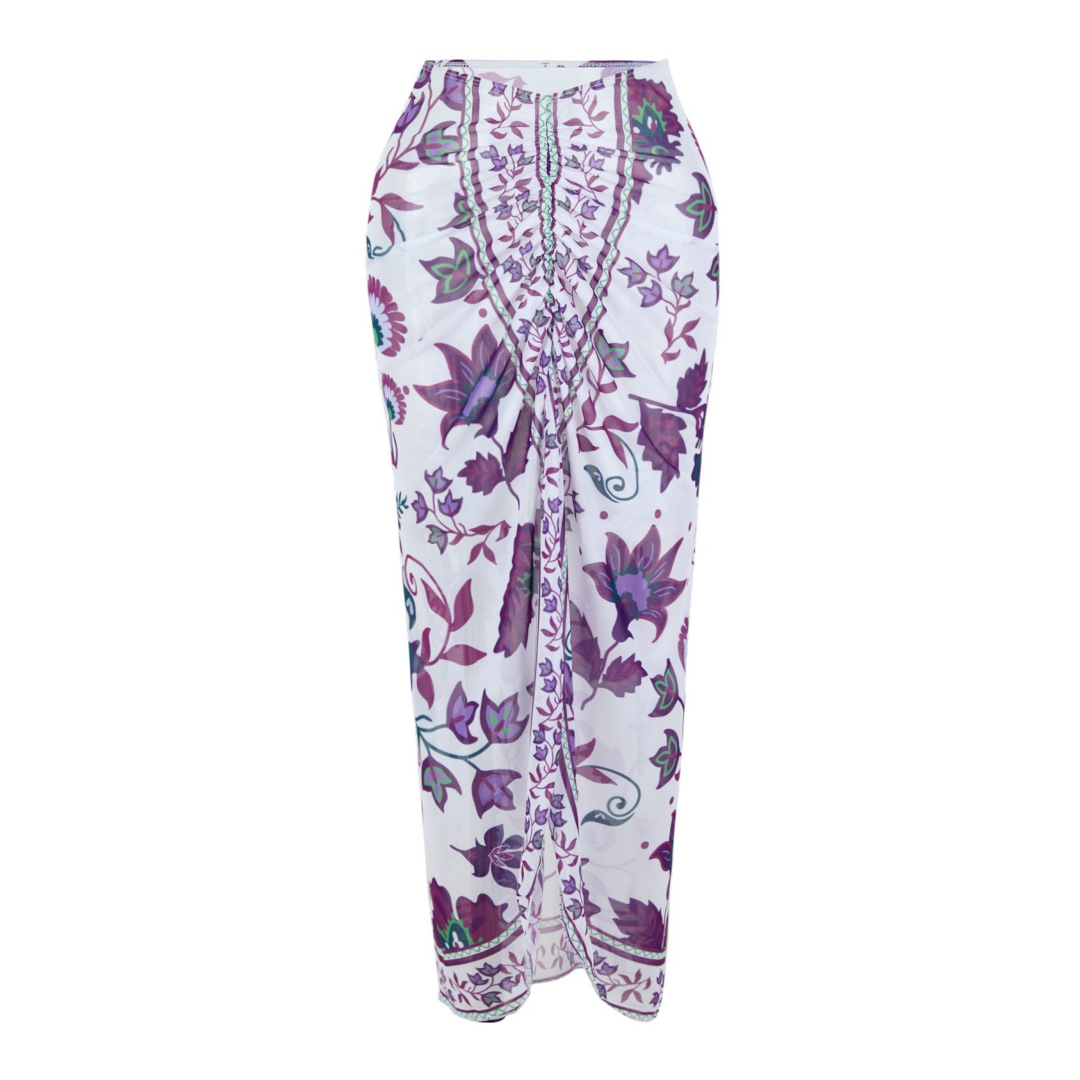 Push-up Underwire One-piece Swimsuit Tummy Control Digital Print_voghion.com