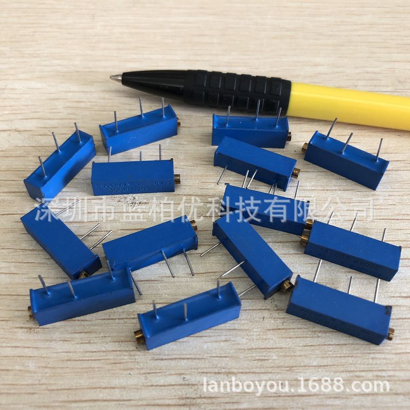 直插件 3006P可调电阻 可变微调电位器 3006P-1-202LF 3006P-2K