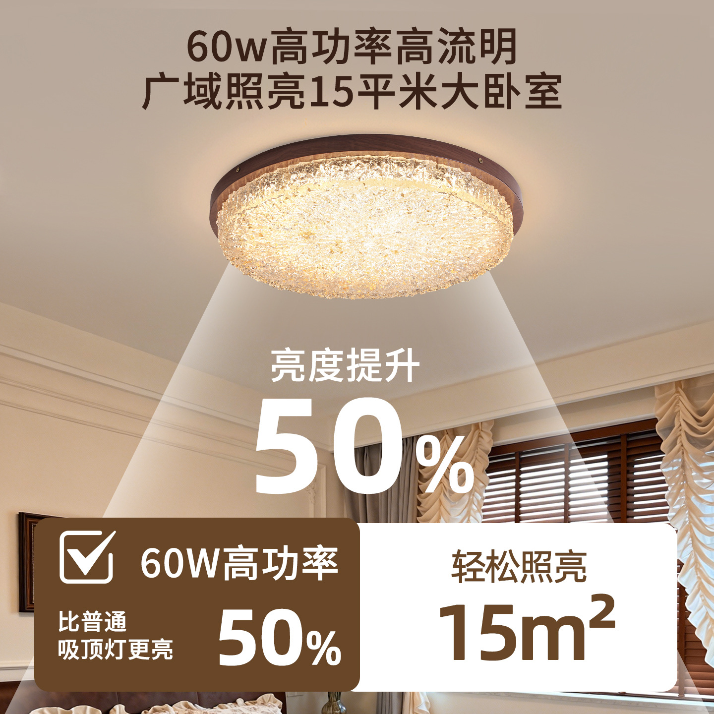 Luz de techo de dormitorio medieval 2026 retro lujoso romántico arte moderno dormitorio principal luminaria Zhongshan 686L