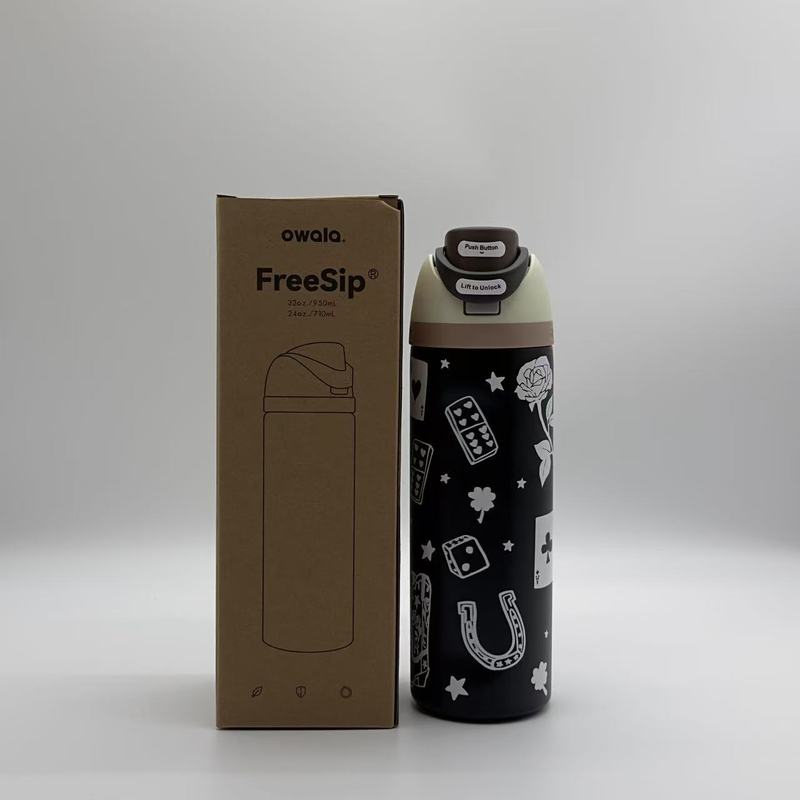 国境を越えたアマゾンebayの起爆金Owala 32oz 24ozステンレス車載保温カップ|undefined