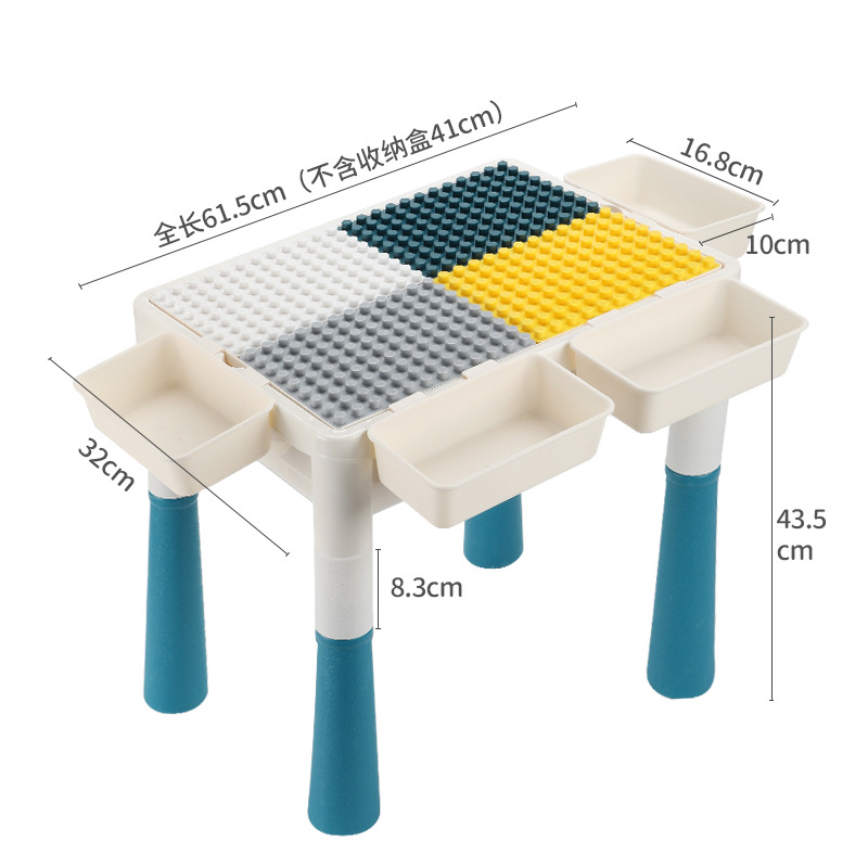 Mesa de bloques de construcción multifuncional para niños extra grande compatible con partículas grandes de lego ensambladas juguetes educativos para niños de 4 a 7 años