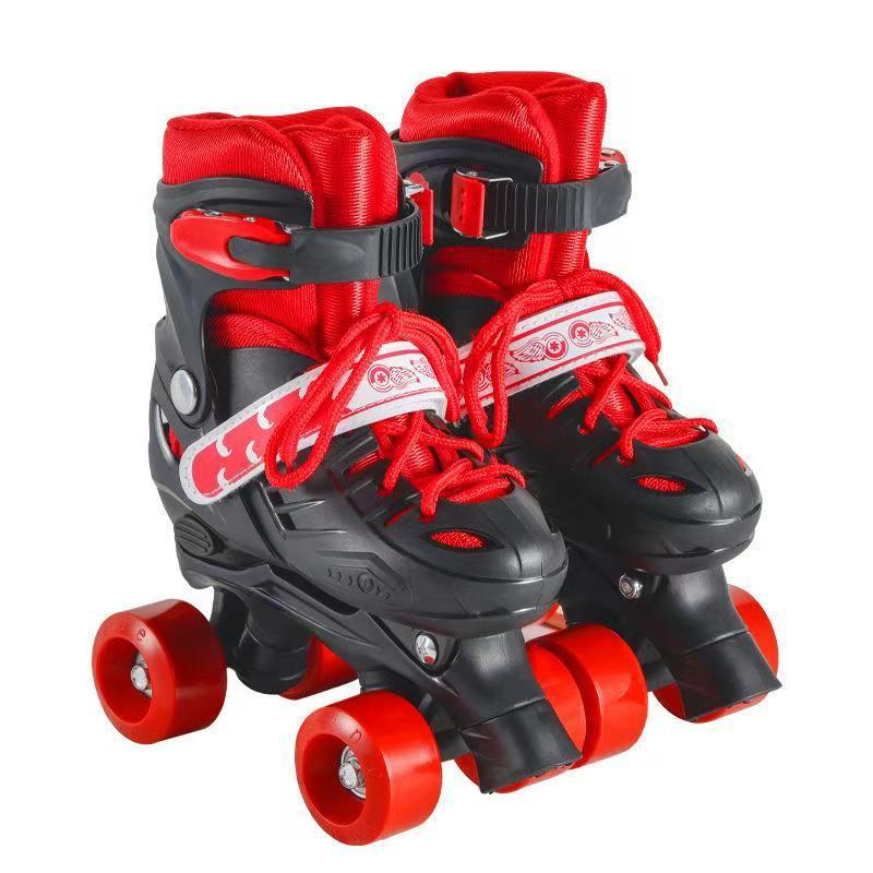 ✅ Children's Flash Skates Double Row Four-Wheel Shoes Roller Skates Men's and Women's Skates Wholesale Children's Roller Skates