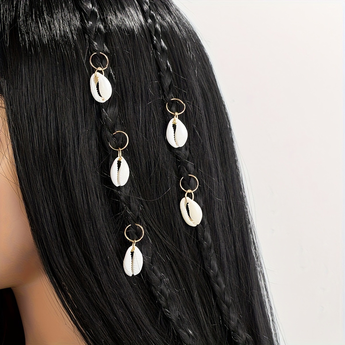 DIY dirty braid hair accessories seaside shell wig hairpin braid hair loop hair accessories pendant jewelry cross-border wholesale