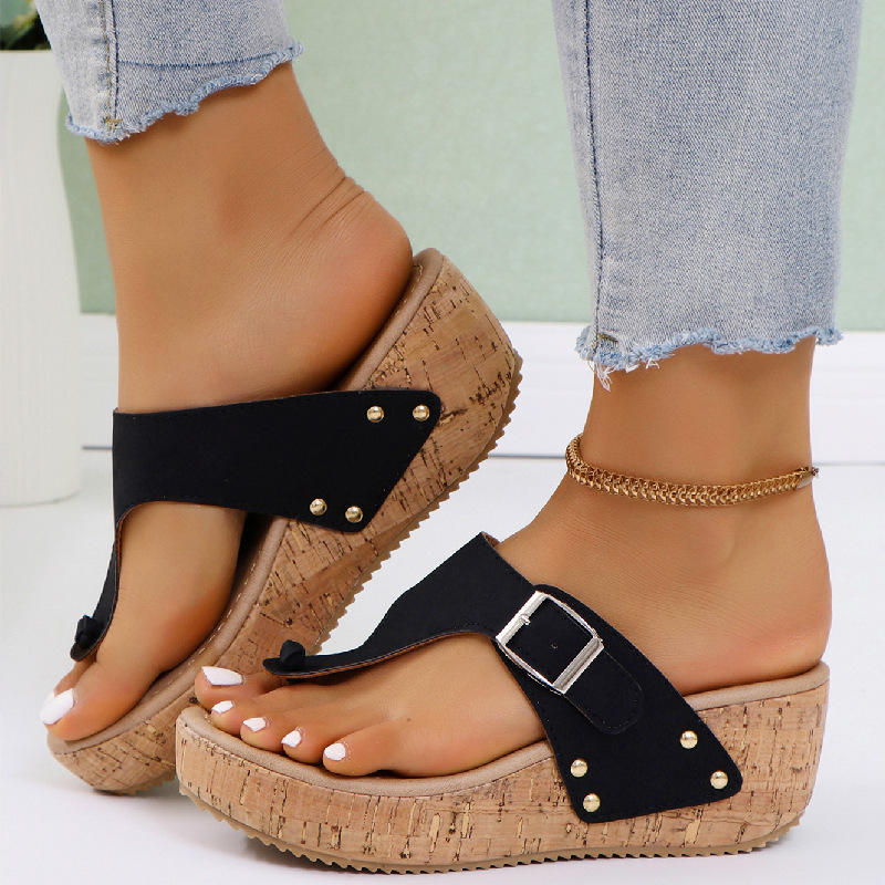 flip flops wedge heel