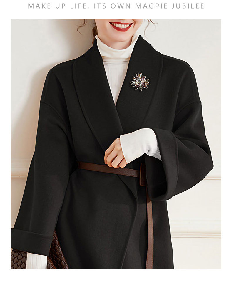 新款高档奢华太阳花胸针小众设计高档精致花朵别针法式