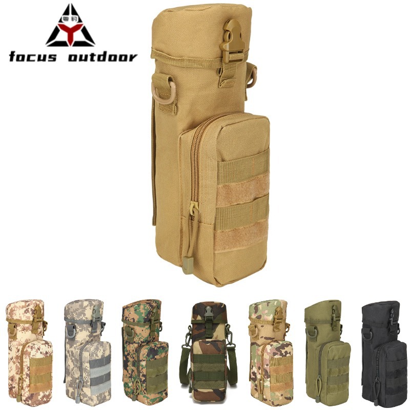En stock al por mayor deportes al aire libre botella de agua bolsa crossbody bolso de la cintura molle montaje bolsa táctica multifuncional botella de agua bolsa de cintura