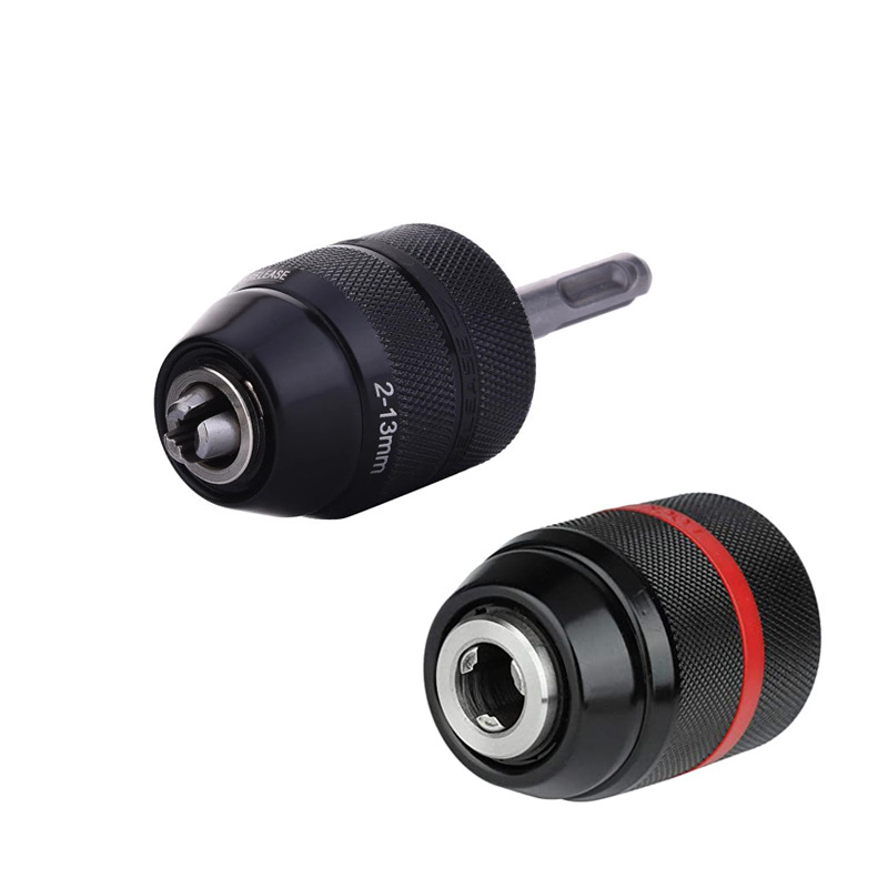 SDS金属钻夹头2-13mm 自紧式电锤柄转换夹头三爪夹头全金属手紧钻