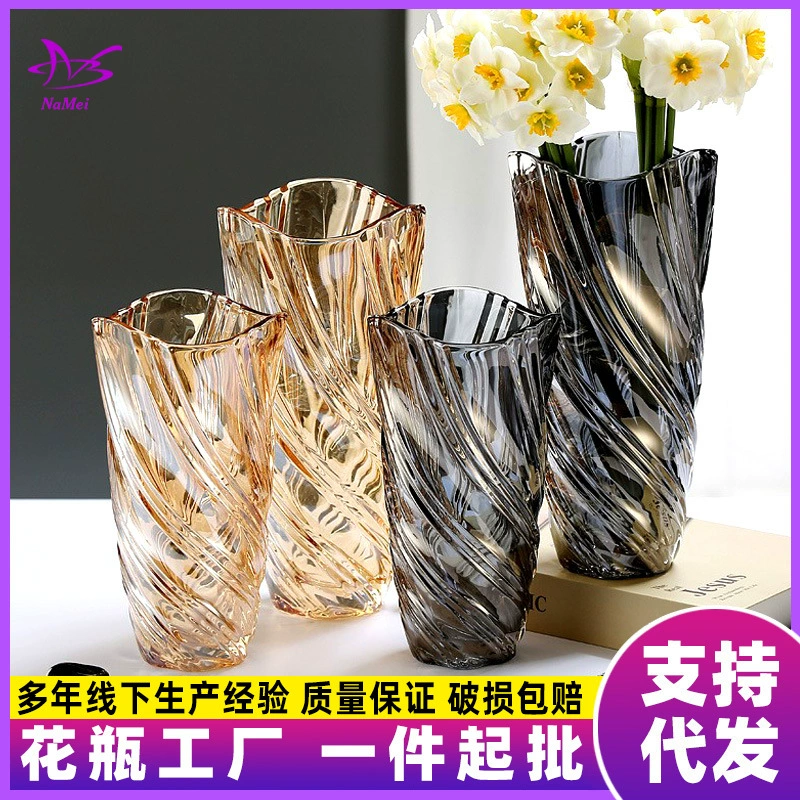 Легкая роскошная хрустальная стеклянная ваза гидропоника в стиле высокого смысла гостиная обеденный стол Цветочная композиция украшение оптом