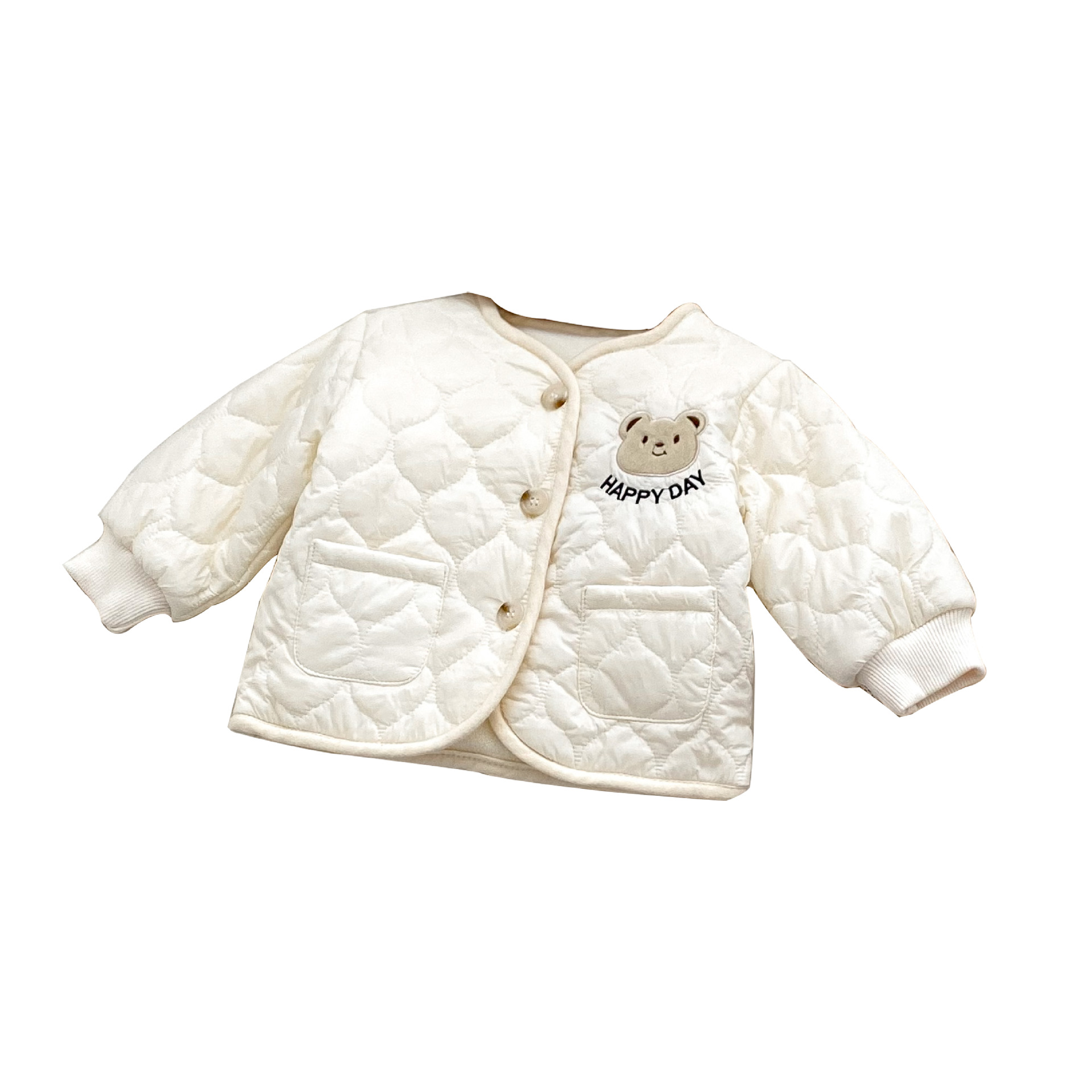White apricot bear coat