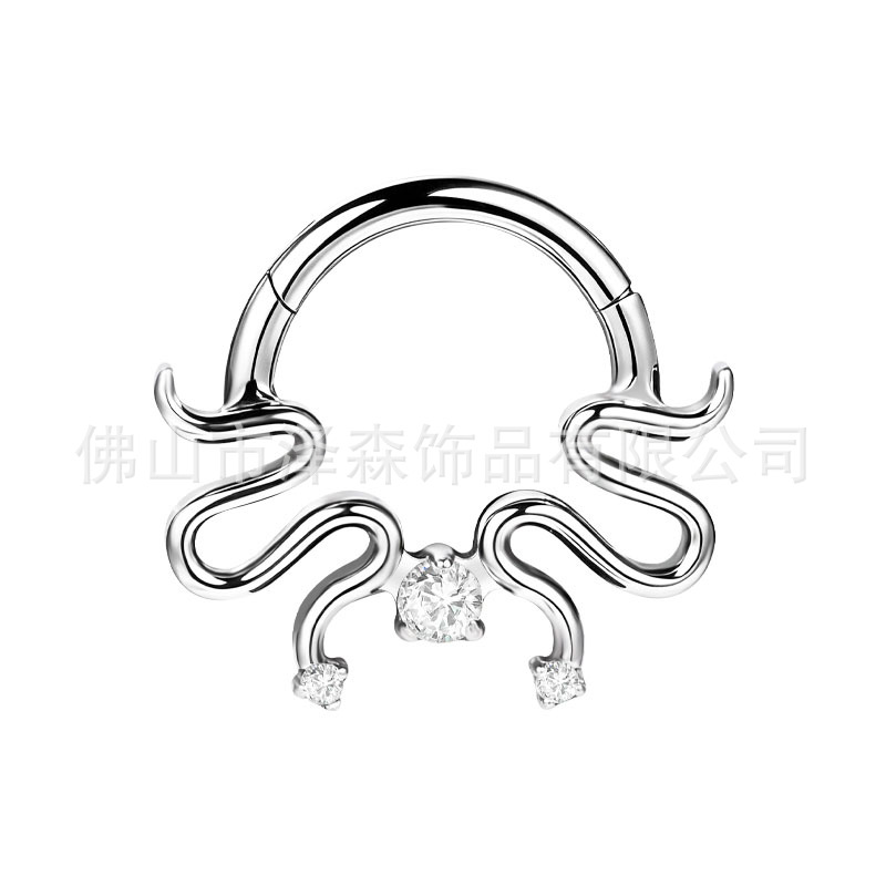 Labret piercing jewelry detail image