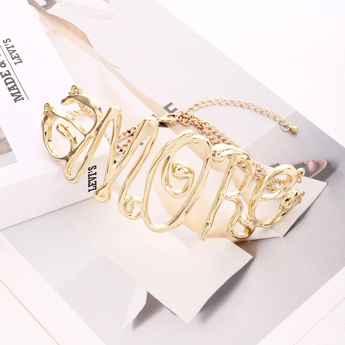 Fashion Letter Alloy Plating Womenu0027S Necklace 1 Piece