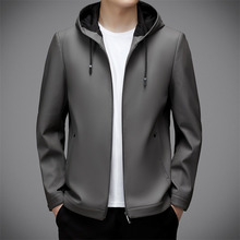 2025男装帽子皮衣新款时尚绵羊皮夹克潮流高端拉链加厚加绒外套男