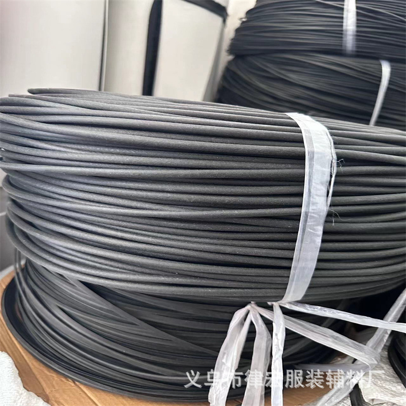骨条义乌工厂黑色大量现货圆开线 嵌线箱包空心管箱包定型圆骨条