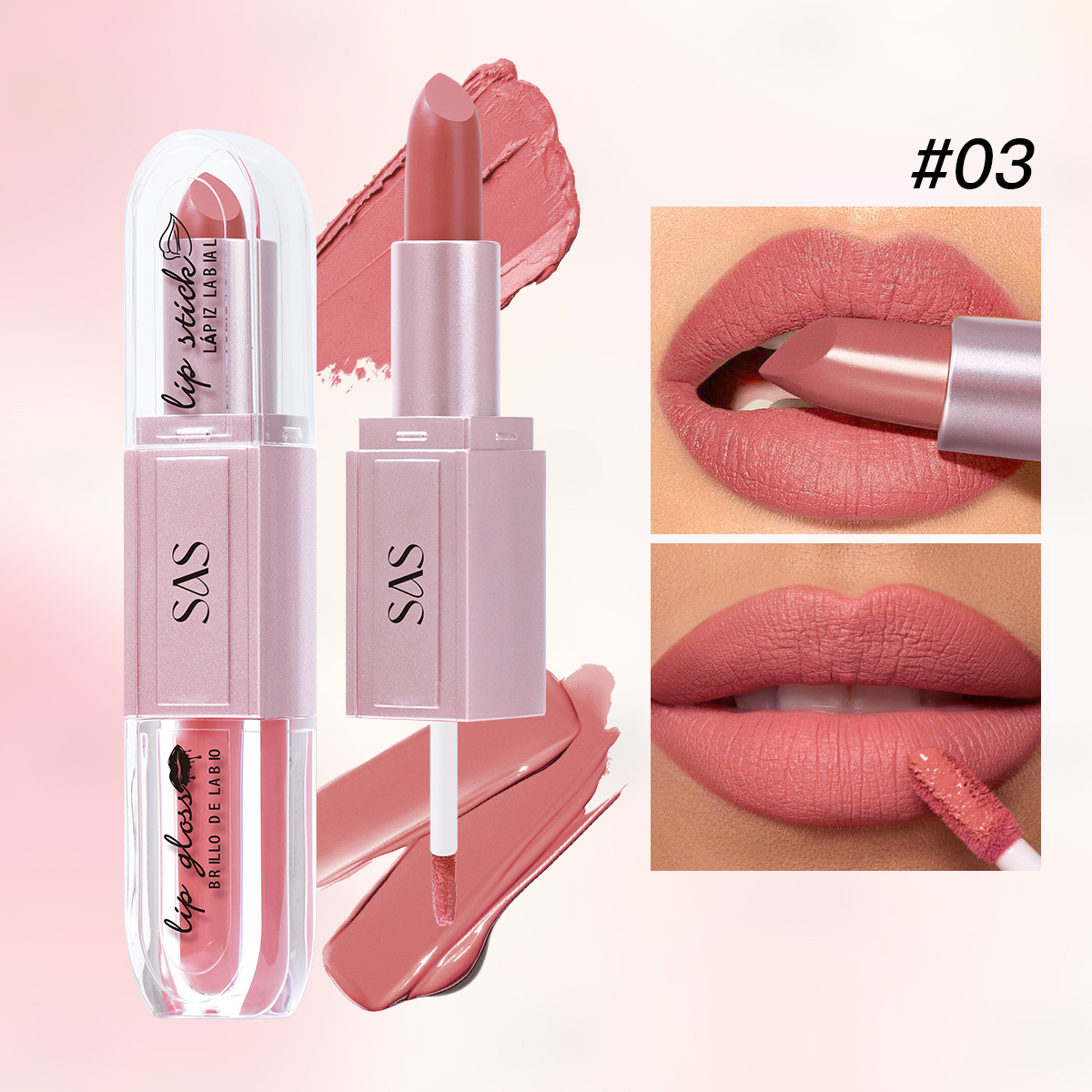 USHAS comercio exterior transfronterizo esmalte de labios terciopelo mate impermeable que no se desvanece lápiz labial largo SAC099