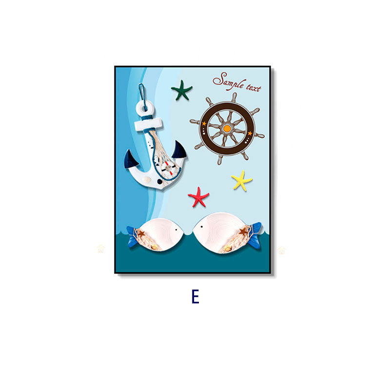 Estilo Mediterráneo colgante pintura tridimensional pintura real moda pintura decorativa sala de estar comedor pasillo colgante pintura dormitorio mural