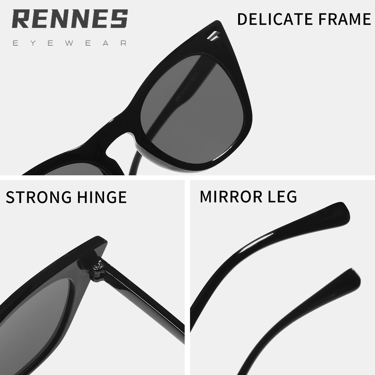 Nuevas gafas de sol de ojo de gato ins estilo personalizado moda europea y americana cara grande que adelgaza las gafas de sol UV400 a prueba de rayos UV para las mujeres