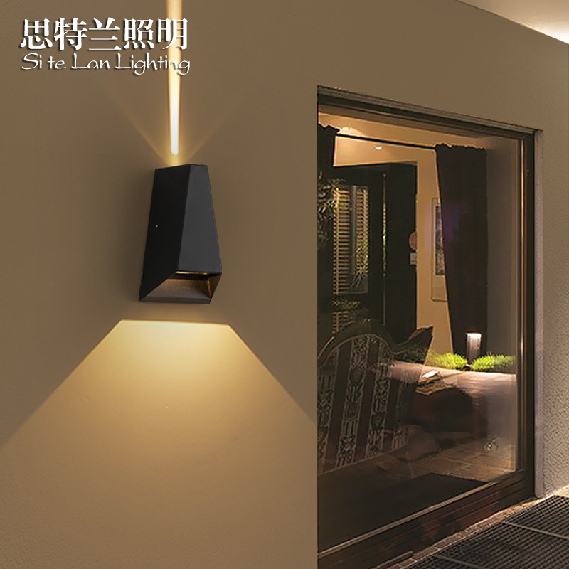 Modern minimalist LED outdoor wall lamp Nordic style creative living room background wall lamp aisle waterproof hotel wall lamp