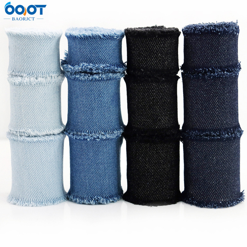 Denim Double Beaded Chanel Style Ribbon Sleeve Pocket Side Hat Headdress DIY Decorative Lace Ribbon Spot Sale