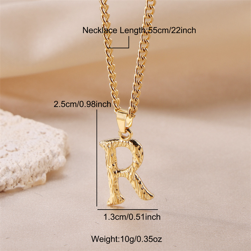 Streetwear Letter Stainless Steel Titanium Steel Plating Charms Necklace display picture 1