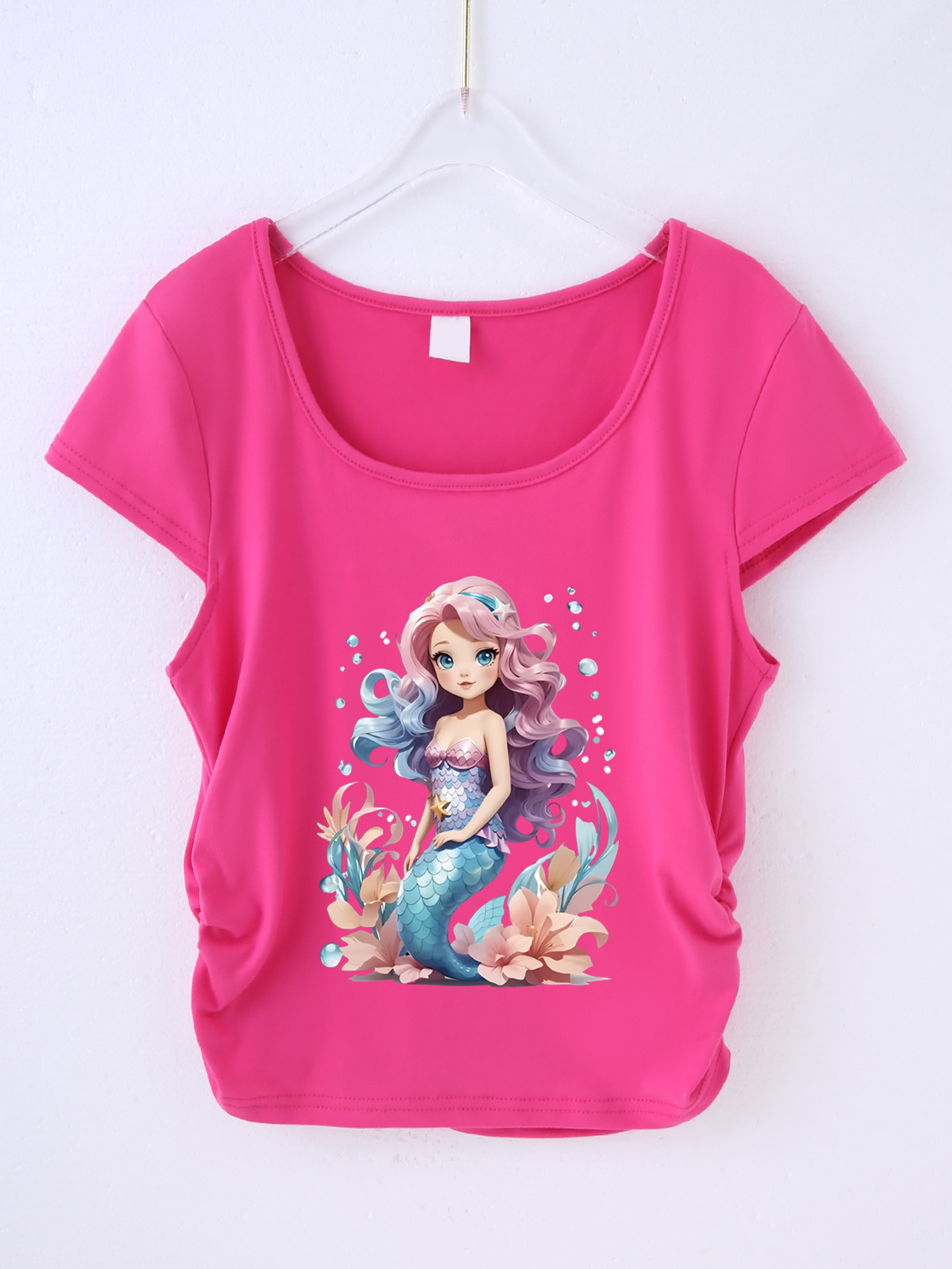 머메이드 로즈 레드 티셔츠