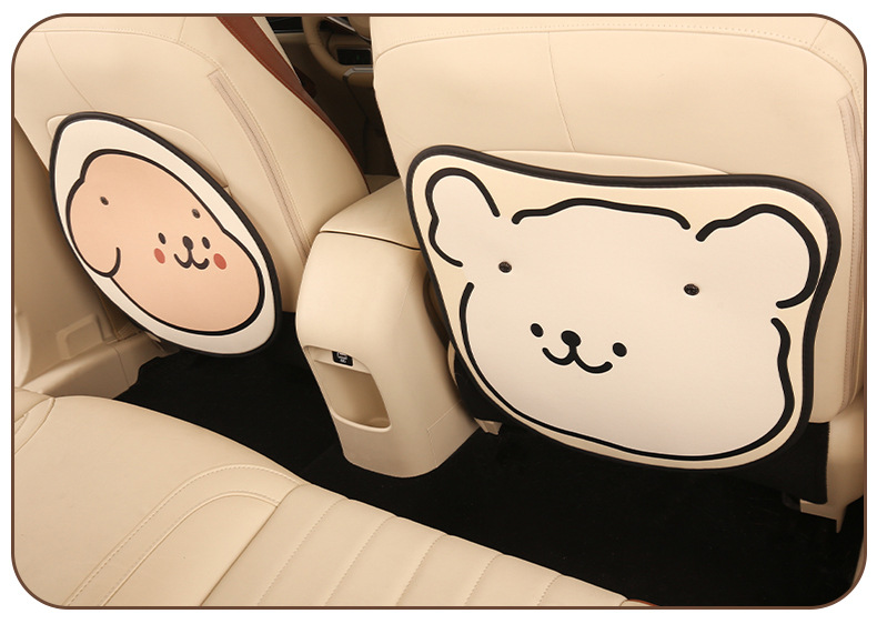 Car Seat Back Anti-Kick Pad Rear Universal Cartoon Kidsren's Stain-Resistant Car Rear Seat Protective Pad Protective Pad