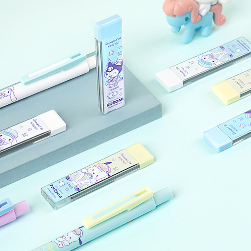 Sanrio automatic pen lead cute cinnamon dog Kuromi large capacity 0.7mm pencil lead student HB refill