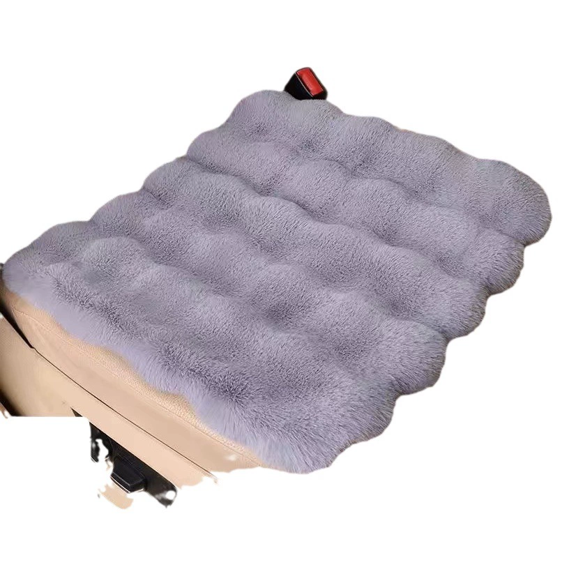 Новая зимняя Автомобильная плюшевая подушка с кроликом, Женская Нескользящая теплая пузырьковая бархатная цельная универсальная подушка для сиденья из трех частей, пердежная подушка