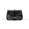 Fashionable chain, one-shoulder bag, 2023 collection, chain bag, crocodile print