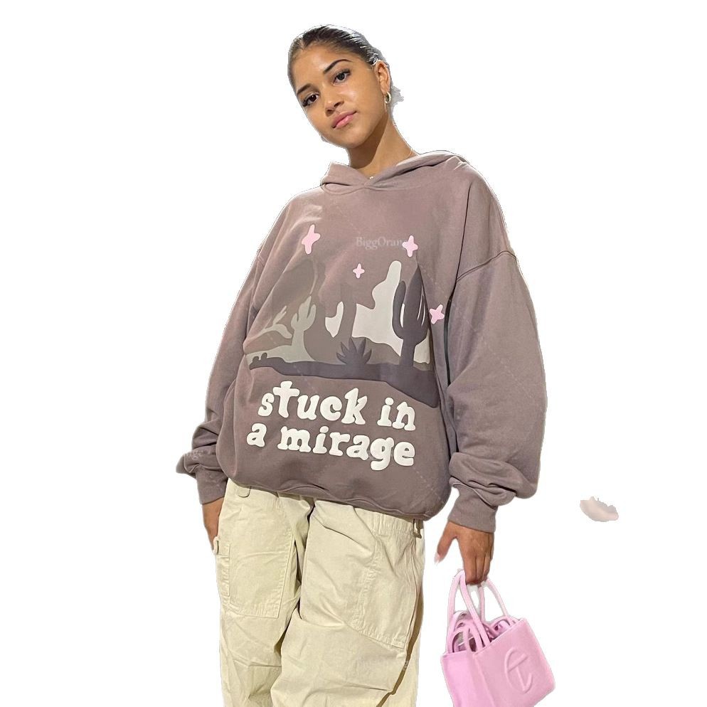 Felpa con cappuccio stampata personalizzata, stile coreano autunno inverno 2024, nuova personalità versatile, modello 3D, moda_voghion.com