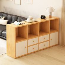 书柜储物柜一体靠墙置物柜沙发边柜客厅隔断收纳柜多层柜子床边柜