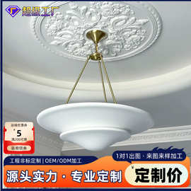法式中古全铜石膏蜡烛吊灯客厅餐厅别墅卧室设计师灯具中山吊灯