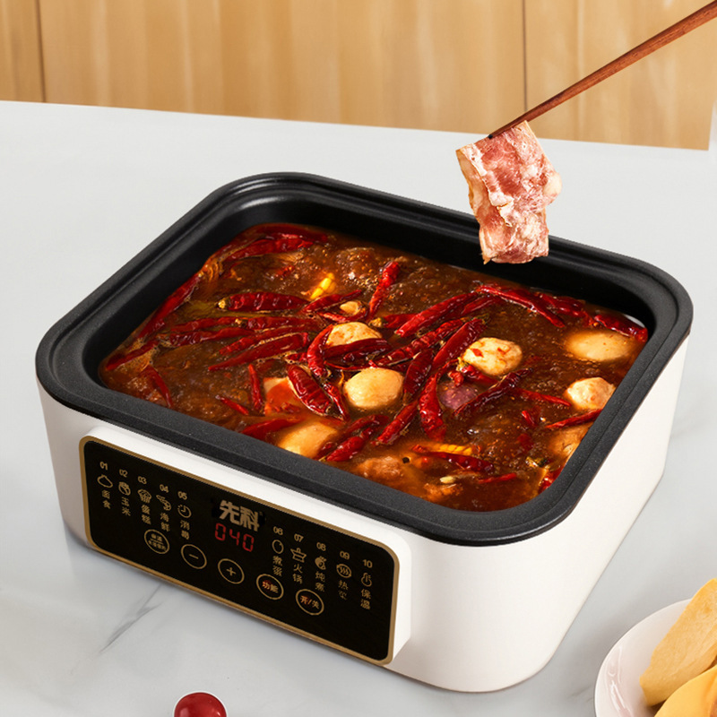 先科電気蒸し鍋家庭用多機能三層朝食機大容量全自動保温予約定時プレゼントバッチ|undefined