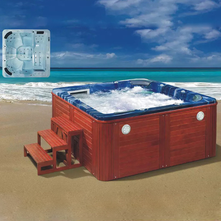 8 personas al aire libre masaje piscina Baño de aguas termales con TV spa Bath Club Hotel Villa uso