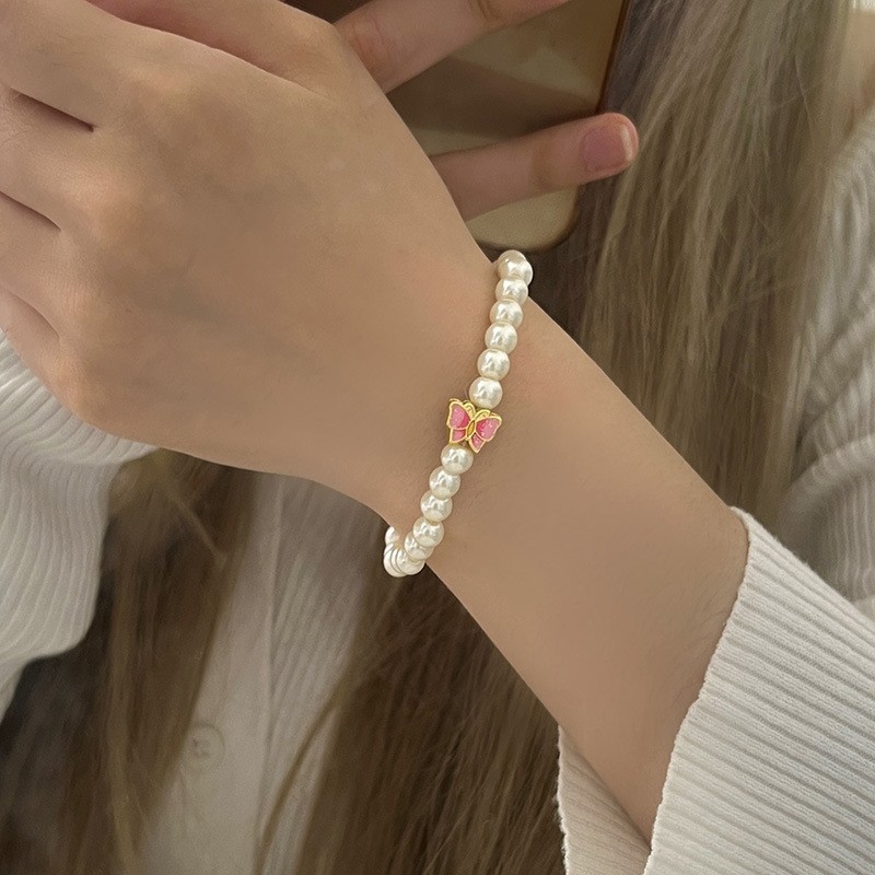 フランスのレトロでシンプルな真珠の弾力性のブレスレット|undefined