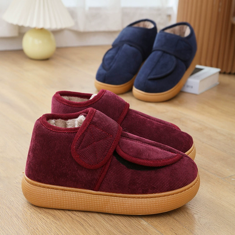 Раздутые ноги, большие отверстия, теплые хлопчатобумажные тапочки, толстые сумки, мужские и женские нескользящие в помещении и на открытом помещении