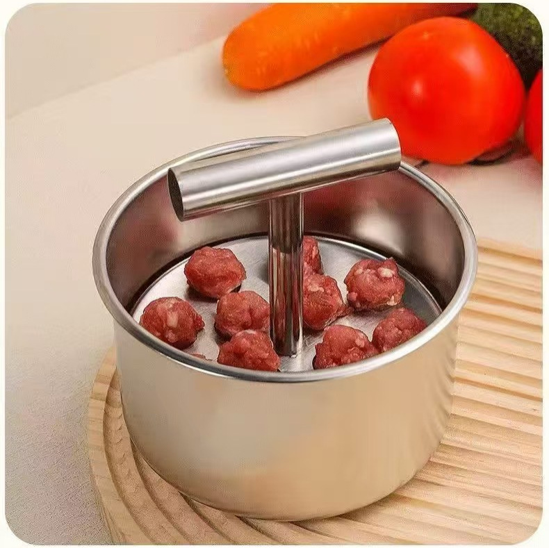 新型家庭用押し肉丸製作器キッチン手動手押し式多機能焼き団子海老滑金型製作|undefined