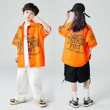 街舞儿童潮服男童hiphop炸街酷帅套装女童爵士舞少儿嘻哈演出服装