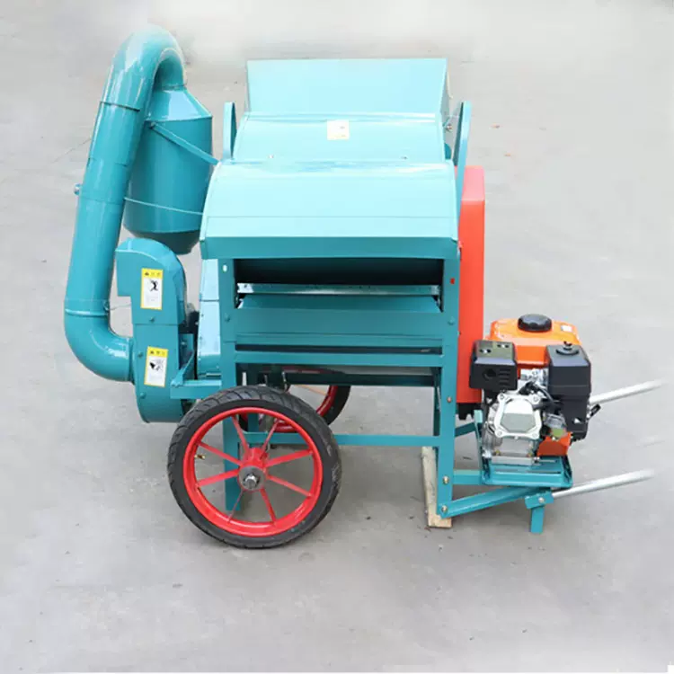 大口径全喂入式黄豆油菜脱粒机40型50型稻麦脱粒机二次风选自动脱