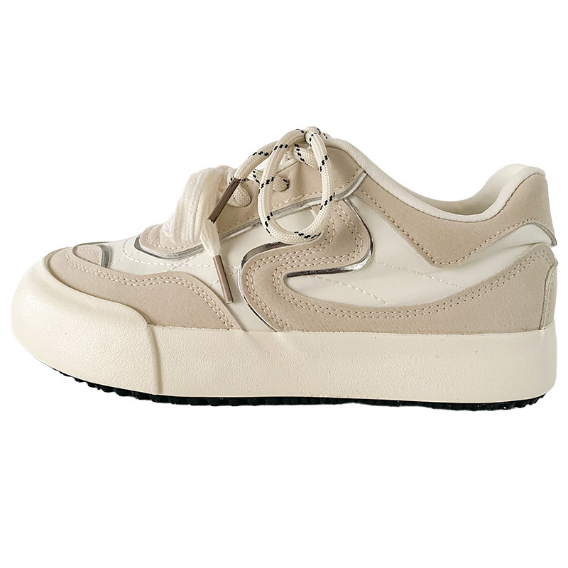 6636 plantillas de látex/zapatos de entrenamiento alemanes de suela gruesa retro zapatos de mujer 2025 nuevos zapatos casuales pequeños zapatos blancos zapatillas de deporte image 6
