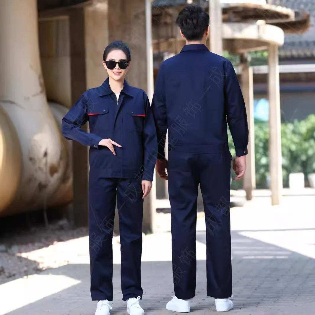 劳保服工作服工地汽修工人套装男装春秋印字外套耐脏耐磨批发厂家