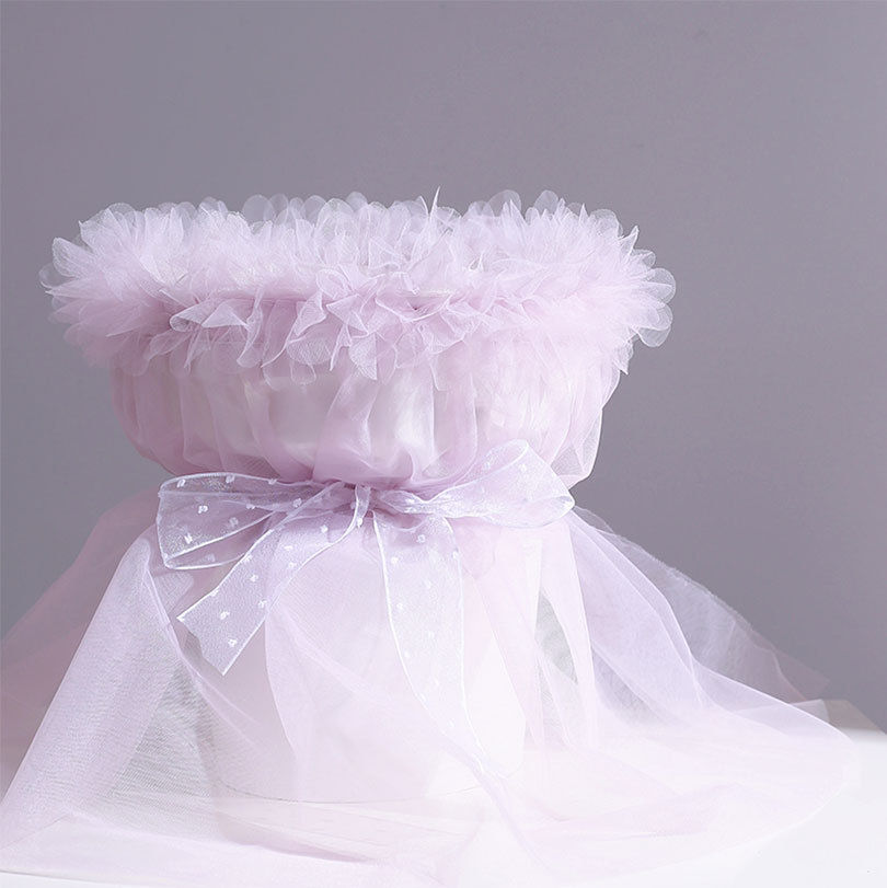 Flor Sombra diosa Día de San Valentín bolsa de hilo de flores volando hilo de hadas moldeado integrado gasa falda flor embalaje gasa material floral